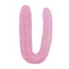 Analno - waginalne podwójne dildo różowe